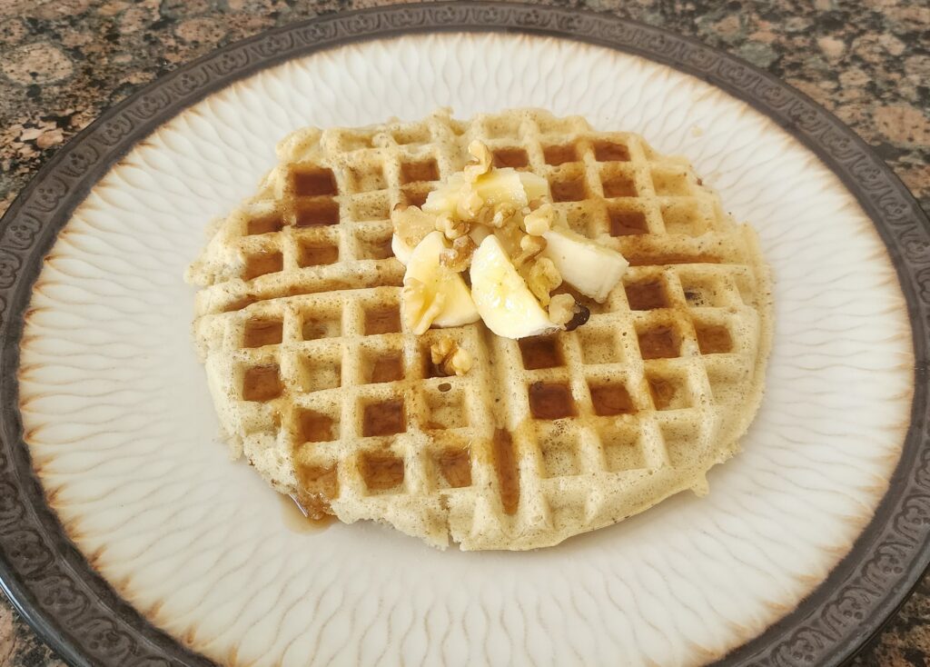 vegan waffles banana nut waffles