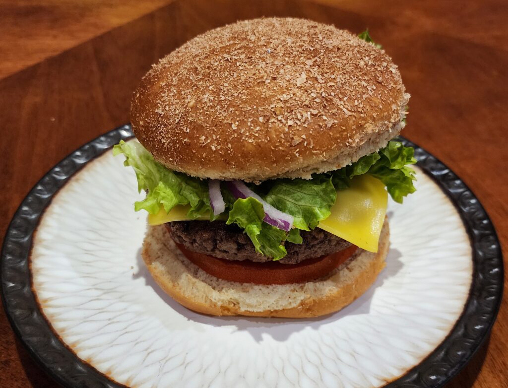 vegan cheeseburger