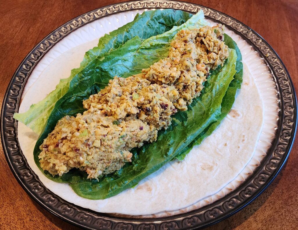 curried chickpea wraps vegan wraps