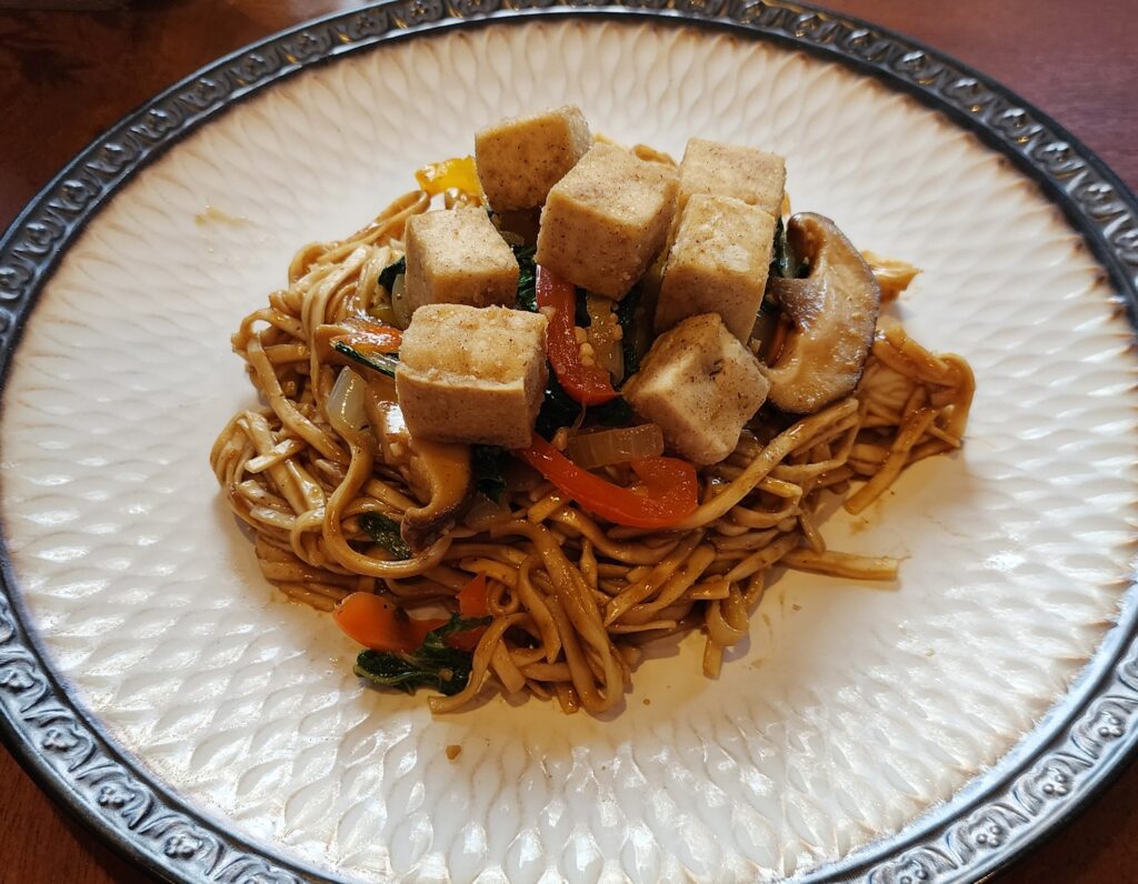 tofu lo mein vegan lo mein